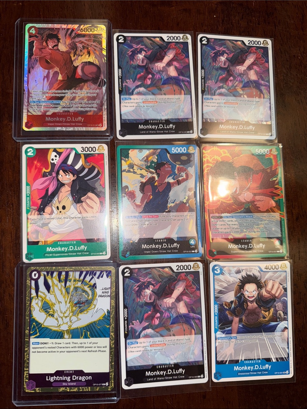 One Piece Trading Card Game - Monkey D. Luffy Card Collection (Multicolor) lot